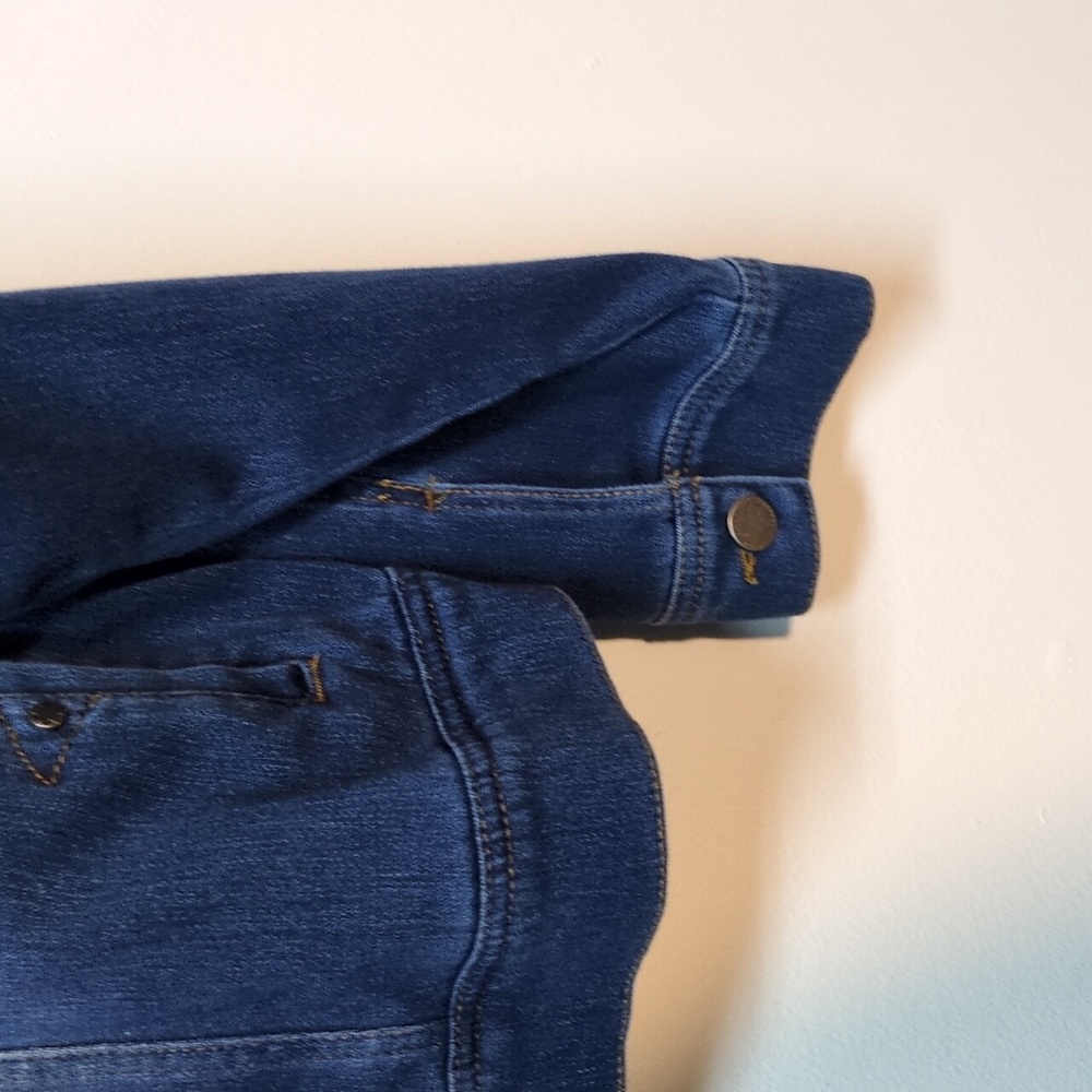 Liverpool Stretch Denim Dark Wash Jean Jacket, Size XXL - Picture 6 of 12